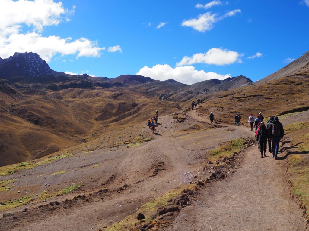 The path to Rainbow Mountain