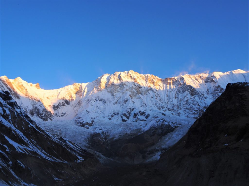 Annapurna range at sunrise