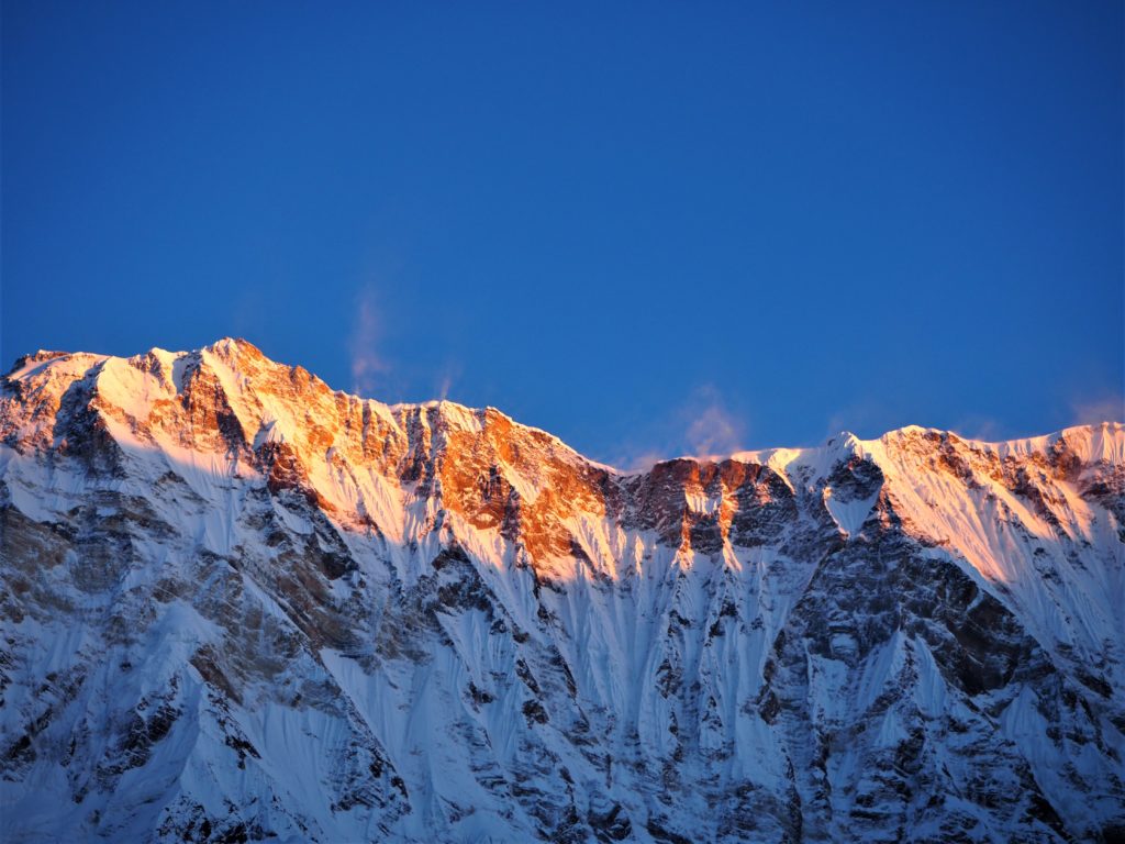 The Annapurnas from the base camp