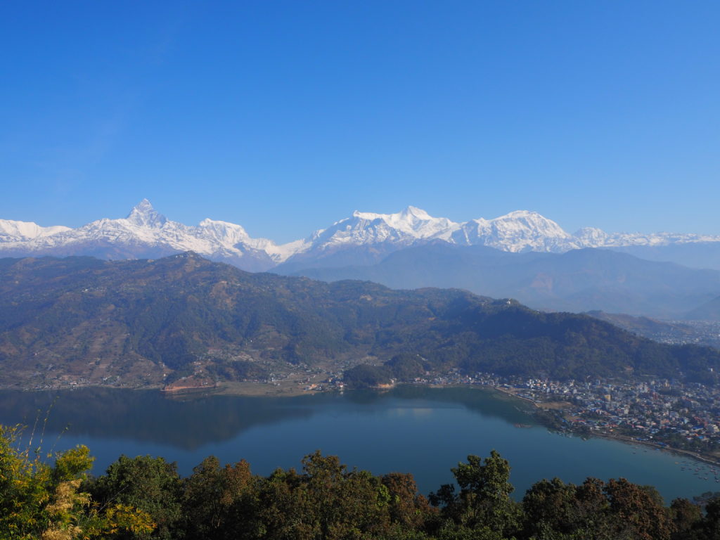 Views of Annapurna range from Pokhara