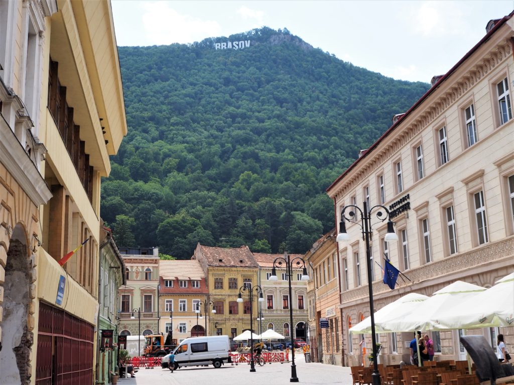 The hollywood-esque sign at Brasov