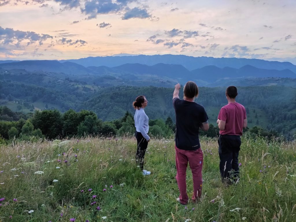 Romanian landscape with friends