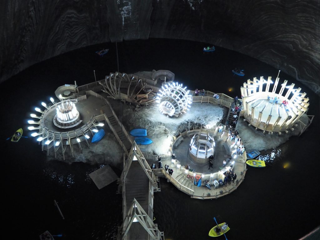 Interior lake at Salina Turda