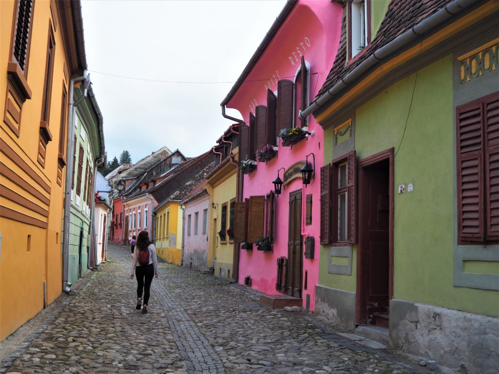 Streets of the city of Sighisoara