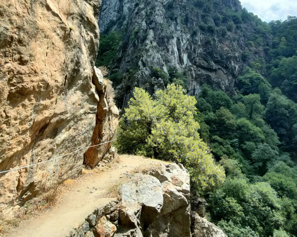 The carved trail at Gorges de Carança