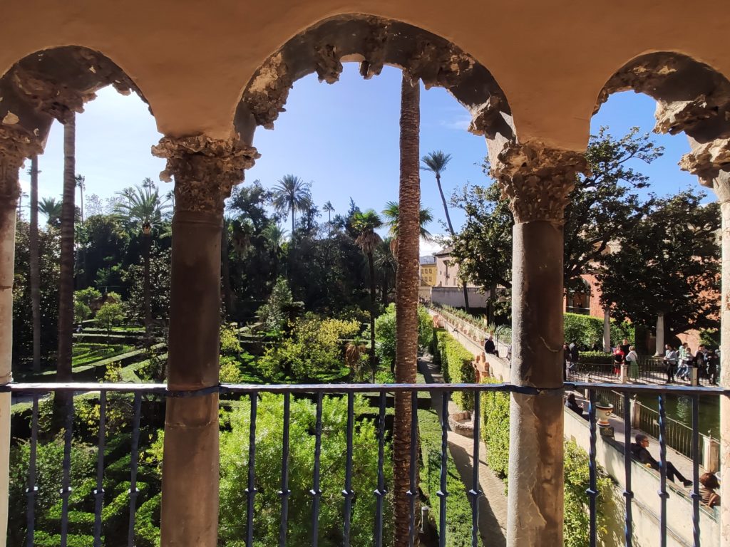 Views over the gardens at Royal Alcazar