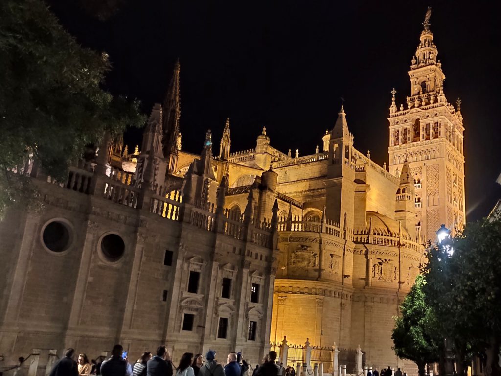 The Cathedral and Giralda at night