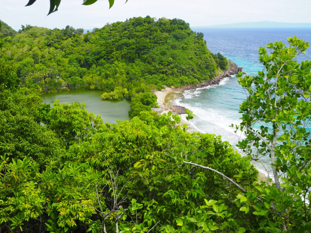 Lagoon in front of the sea in Apo Island