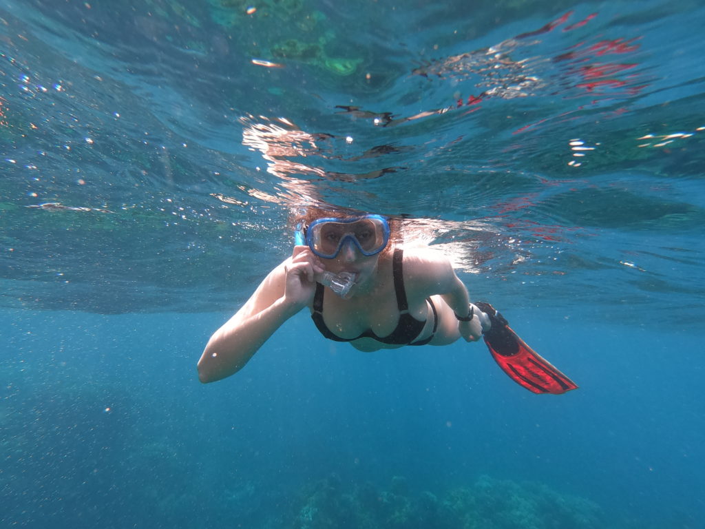 Snorkelling in crystal clear waters