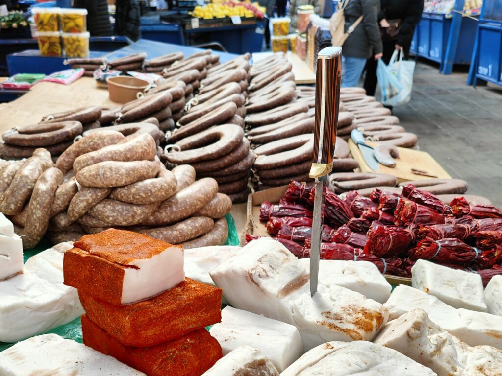 Meat stall at Women's Market